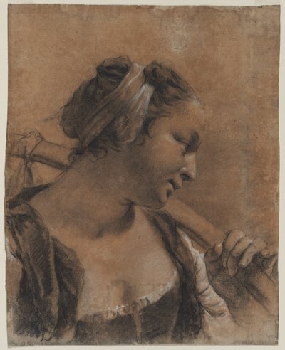 Porträt von Rosa mit einer Schulterstange von Giovanni Battista Piazzetta