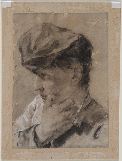 Kopf eines jungen Mannes mit Mütze, erste Hälfte des 18. Jahrhunderts von Giovanni Battista Piazzetta