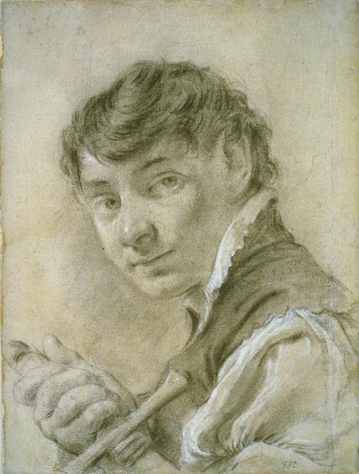 Porträt eines jungen Mannes mit einem Schwert von Giovanni Battista Piazzetta