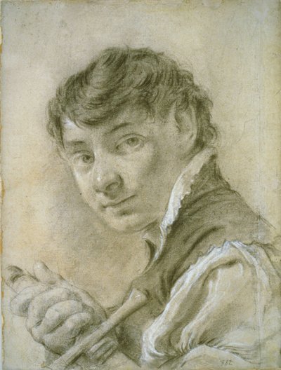 Porträt eines jungen Mannes mit einem Schwert, ca. 1735 von Giovanni Battista Piazzetta