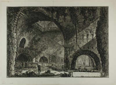 Eine weitere Innenansicht der Villa des Maecenas, Tivoli, aus Ansichten von Rom von Giovanni Battista Piranesi