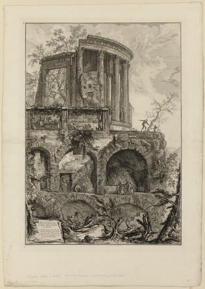 Eine andere Ansicht des Tempels der Sibylle in Tivoli, aus Ansichten von Rom von Giovanni Battista Piranesi