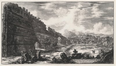 Ansicht der Überreste des Castro Pretorio in der Villa Hadrians in Tivoli (aus: Vedute di Roma) von Giovanni Battista Piranesi