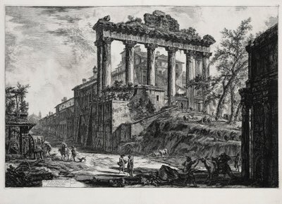 Ansicht des Concordia-Tempels (aus: Vedute di Roma) von Giovanni Battista Piranesi
