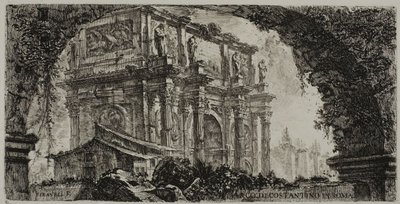 Konstantinsbogen in Rom, Tafel 9 aus Einige Ansichten von Triumphbögen und anderen Denkmälern von Giovanni Battista Piranesi