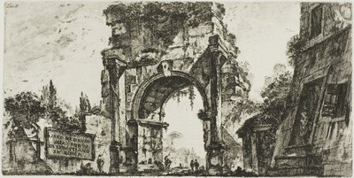 Bogen des Drusus am Porta S. Sebastiano in Rom, Tafel 8 aus Einige Ansichten von Triumphbögen und anderen Denkmälern von Giovanni Battista Piranesi