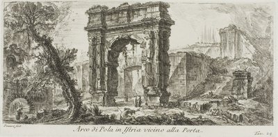 Bogen von Pola in Istrien nahe dem Tor, Platte 24 aus Einige Ansichten von Triumphbögen und anderen Denkmälern von Giovanni Battista Piranesi