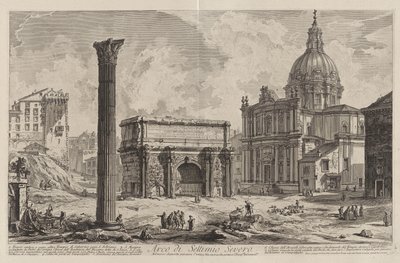 Bogen des Septimius Severus, durch den die antike Via Sacra führte, die die Sieger zum Kapitol brachte von Giovanni Battista Piranesi