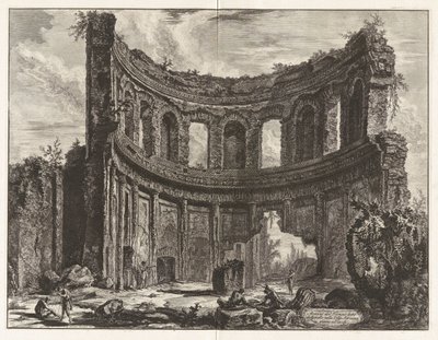Überreste des sogenannten Apollo-Tempels in der Villa Adriana bei Tivoli, aus Vedute di Roma (Ansichten von Rom) von Giovanni Battista Piranesi