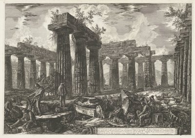 Basilika von Paestum in Paestum von Giovanni Battista Piranesi