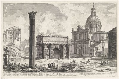Bogen des Septimius Severus auf dem Forum Romanum von Giovanni Battista Piranesi