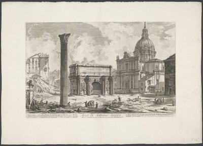 Bogen des Septimius Severus auf dem Forum Romanum (Ansichten von Rom) von Giovanni Battista Piranesi