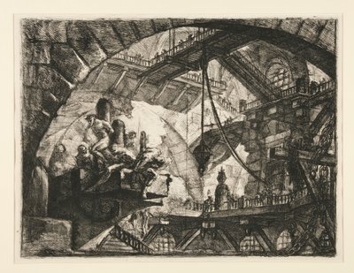 Carceri, X: Gefangene auf einer vorspringenden Plattform von Giovanni Battista Piranesi