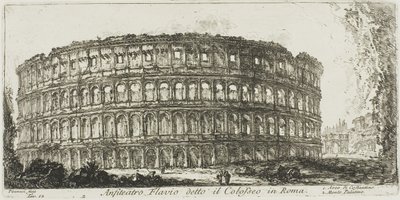 Flavisches Amphitheater, genannt das Kolosseum. 1. Konstantinsbogen. 2. Palatinhügel, Platte 12 aus Einige Ansichten von Triumphbögen und anderen Denkmälern von Giovanni Battista Piranesi