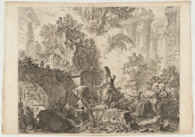 Frontispiz mit Minerva-Statue von Giovanni Battista Piranesi