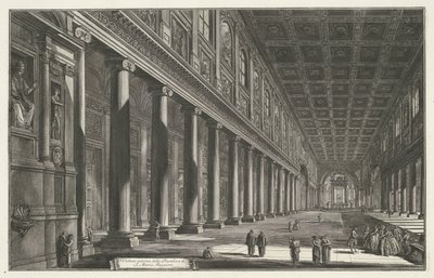 Innenansicht der Santa Maria Maggiore in Rom von Giovanni Battista Piranesi