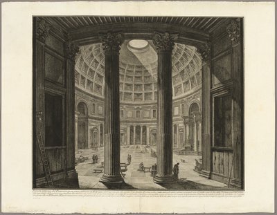 Innenansicht des Pantheon, aus Ansichten von Rom von Giovanni Battista Piranesi