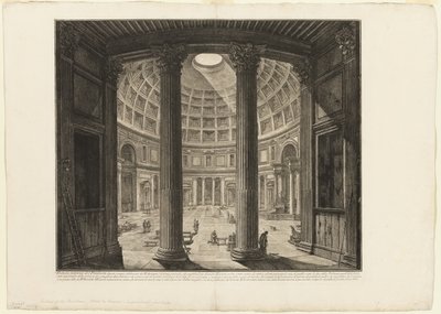 Innenansicht des Pantheons, aus Ansichten von Rom von Giovanni Battista Piranesi