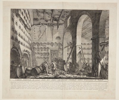Innenansicht von drei großen Grabkammern, die dem Haushalt des Augustus zugeschrieben werden von Giovanni Battista Piranesi