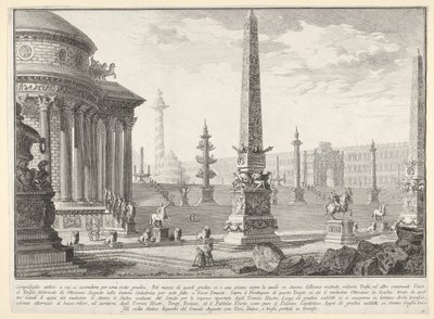 Tafel 10: Das antike Kapitol, bestiegen von etwa hundert Stufen [...] Campido..., 1743 von Giovanni Battista Piranesi