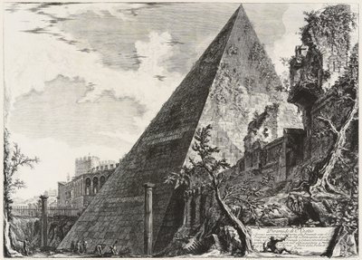 Pyramide des Caius Cestius von Giovanni Battista Piranesi