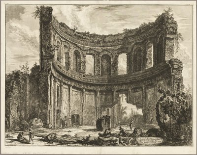 Überreste des sogenannten Tempels des Apollo in der Villa Adriana, Tivoli, aus Ansichten von Rom von Giovanni Battista Piranesi