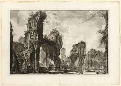 Ruinen des Xystus, der zentralen Halle der Antoninischen Bäder, aus Ansichten von Rom von Giovanni Battista Piranesi