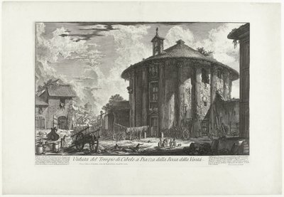 Tempel des Hercules Invictus in Rom von Giovanni Battista Piranesi
