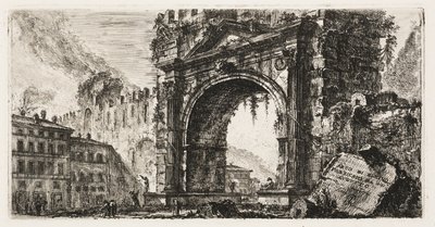 Der Bogen von Rimini, erbaut von Augustus, Tafel 17 aus Einige Ansichten von Triumphbögen und anderen Denkmälern von Giovanni Battista Piranesi