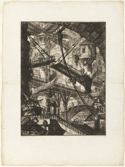 Die Zugbrücke, Platte 7 aus den imaginären Gefängnissen von Giovanni Battista Piranesi
