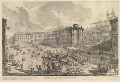 Die Piazza di Spagna Veduta di Piazza di Spagna von Giovanni Battista Piranesi