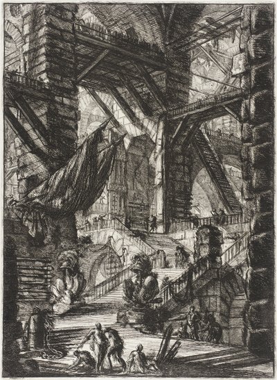 Die Treppe mit Trophäen von Giovanni Battista Piranesi