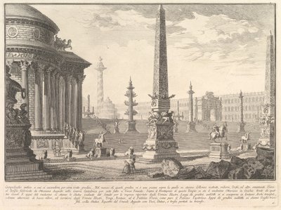 Das antike Kapitol, bestiegen von etwa hundert Stufen, ca. 1750 von Giovanni Battista Piranesi