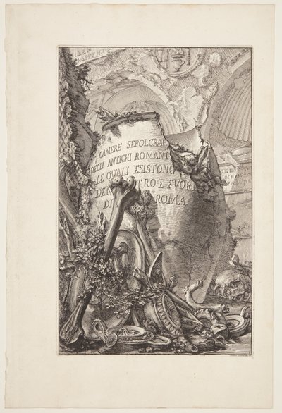 Grabkammern der alten Römer, in Rom und außerhalb der Stadt von Giovanni Battista Piranesi