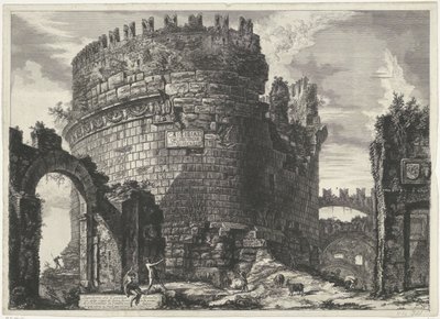 Grab von Caecilia Metella in Rom von Giovanni Battista Piranesi