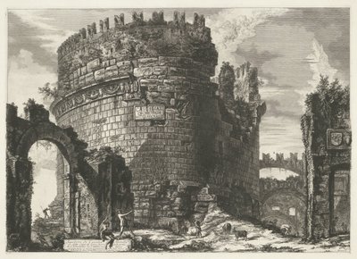 Grabmal der Caecilia Metella in Rom von Giovanni Battista Piranesi