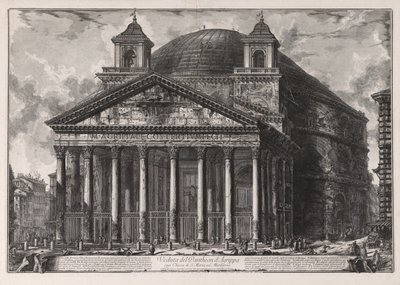 Ansicht des Pantheons von Agrippa, heute Santa Maria ad Martyres, aus Vedute di Roma von Giovanni Battista Piranesi