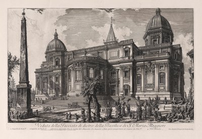 Ansicht der Rückfassade der Basilika Santa Maria Maggiore, aus Vedute di Roma (Ansichten von Rom) von Giovanni Battista Piranesi