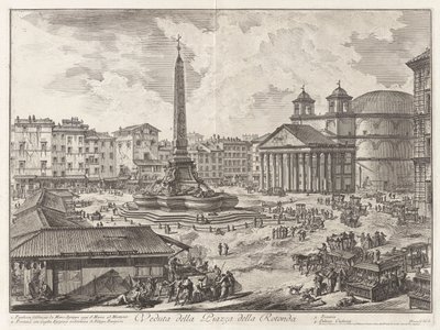 Ansicht der Piazza della Rotonda (mit dem Pantheon im Hintergrund), aus Vedute di Roma (Ansichten von Rom) von Giovanni Battista Piranesi