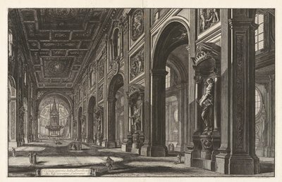 Veduta interna della Basilica di S. Giovanni Laterano (Innenansicht der Basilika von San Giovanni Laterano), aus Vedute di Roma (Ansichten von Rom) von Giovanni Battista Piranesi