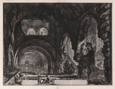 Veduta interna della Villa di Mecenate von Giovanni Battista Piranesi