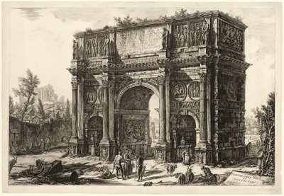 Ansicht des Konstantinsbogens, aus Ansichten von Rom von Giovanni Battista Piranesi