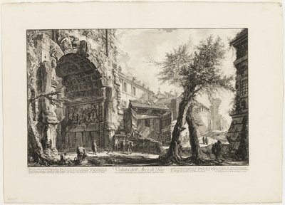 Ansicht des Titusbogens, aus Vedute di Roma (Ansichten von Rom) von Giovanni Battista Piranesi