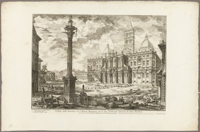 Ansicht der Basilika S. Maria Maggiore mit ihren beiden Flügeln, aus Ansichten von Rom von Giovanni Battista Piranesi