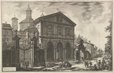 Ansicht der Basilika von San Sebastiano fuori delle mura [St. Sebastian außerhalb der Mauern] an der Via Appia, aus Vedute di Roma (Römische Ansichten) von Giovanni Battista Piranesi