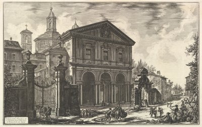 Ansicht der Basilika San Sebastiano fuori delle mura an der Via Appia, aus Vedute di Roma von Giovanni Battista Piranesi