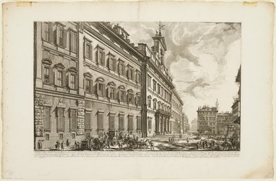 Ansicht des Palazzo di Montecitorio, aus Ansichten von Rom von Giovanni Battista Piranesi