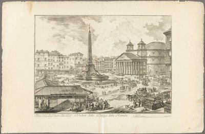 Ansicht der Piazza della Rotonda, aus Ansichten von Rom von Giovanni Battista Piranesi