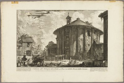 Ansicht des Tempels der Kybele auf der Piazza der Bocca della Verità, aus Ansichten von Rom von Giovanni Battista Piranesi