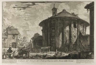 Ansicht des Tempels der Kybele auf der Piazza der Bocca della Verità, aus Ansichten von Rom von Giovanni Battista Piranesi